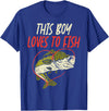 BoredKoalas Fish Fishing Shirts Fisherman Gifts This Boy Loves To Fish Bass Fishing Family Matching Men Gift T-Shirt - Royal Blue