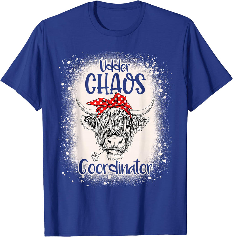 Funny Appreciation Chaos Coordinator for Women Men Funny Heifer Bleached Chaos Coordinator Teachers Boss Women T-Shirt -