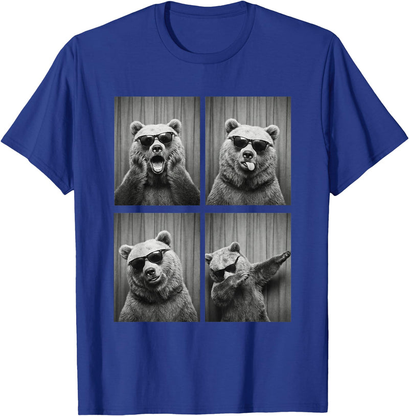 Funny Bear PhotoBooth Stuff Accessories & Gifts Bear PhotoBooth Sunglasses Funny Dab Bears Lover T-Shirt - Royal Blue