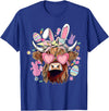 Easter Day Highland Cow t -shir t Easter Day Highland Cow T-Shirt - Royal Blue
