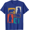 Bear Asymmetrical Collage Design Bear Vintage Collage Outdoorsman Wildlife Lover T-Shirt - Royal Blue
