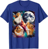 Magic Moon Three Guinea Pig Moon | 3 Guinea Pig Moon Funny Cursed Meme T-Shirt - Royal Blue