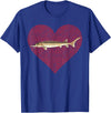 Sturgeon Gift Co. Sturgeon Valentines Day Fish Love Fingerprint T-Shirt - Royal Blue