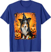 DoggoUnleashed Clothing Sheltie Shetland Sheepdog Halloween T-Shirt - Royal Blue