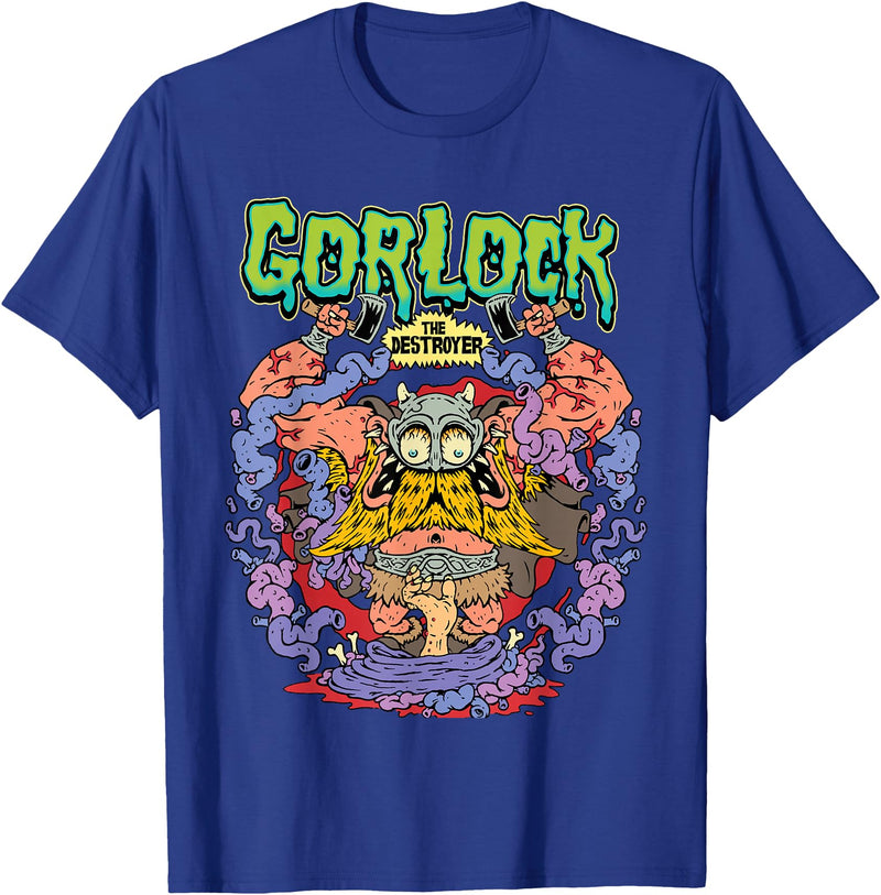 Monsters and Martians Gorlock the Destroyer Viking Warrior Barbarian Funny Meme T-Shirt - Royal Blue