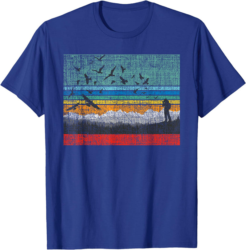 Birding & Bird Lover Shirts Retro Birding Bird Watching Bird Watcher Birder T-Shirt Small - Royal Blue