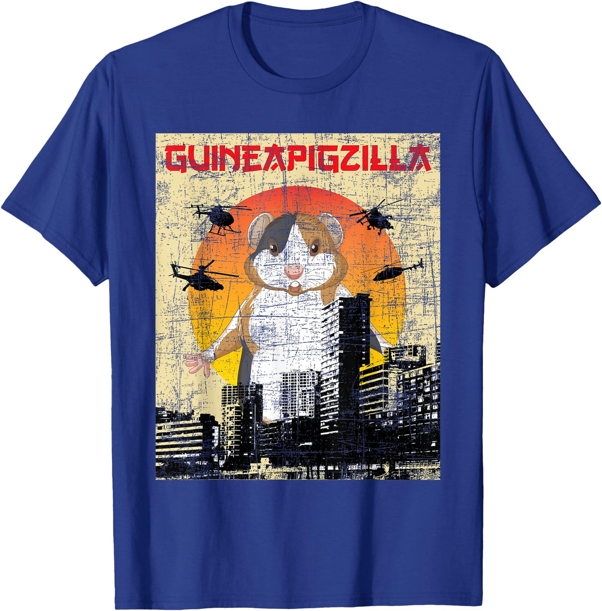 Funny Guinea Pig Shirts Guineapigzilla - Guinea Pig Animal Lover Rodent Pet Owner T-Shirt - Royal Blue