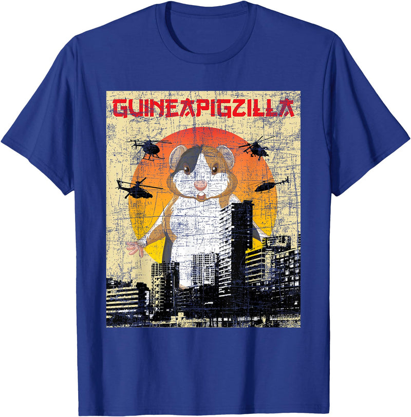 Funny Guinea Pig Shirts Guineapigzilla - Guinea Pig Animal Lover Rodent Pet Owner T-Shirt - Royal Blue