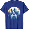 3 Polar Bears Howling Apparel 3 Polar Bears Howling At The Moon Wolf Animal T-Shirt - Royal Blue