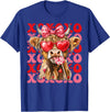 Valentine XOXO Highland Cow Fng Valentine XOXO Highland Cow Cute Coquette Bow Western T-Shirt - Royal Blue