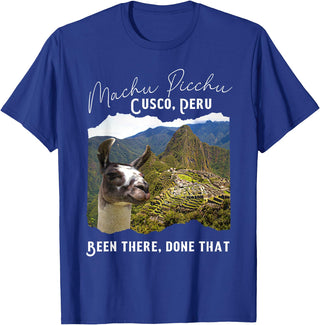 Machu Picchu Souvenir Llama Machu Picchu T-Shirt - Royal Blue
