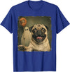 Issebl Dog Pug Lover Funny Pug Halloween Ghost Selfie Dog Funny T-Shirt - Royal Blue