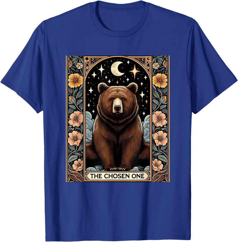 Funny I Choose the Bear Tarot Card Women Girls Trending T-Shirt - Royal Blue