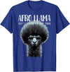 Llama Corner Afro Llama Ain't Got Time for Your Drama - Llama Gift T-Shirt - Royal Blue