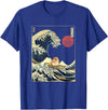 Hamster Kanagawa Wave Funny Surf Animal T-Shirt - Royal Blue