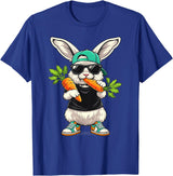Funny Easter Bunny with Carrot Rabbit Easter Boys Kids Men T-Shirt in Royal Blue