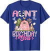 Famer Pink Cow Birthday Matching Tees Aunt Of The Birthday Girl 1St Birthday Pink Cow Farm T-Shirt - Royal Blue