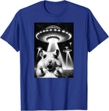 Hamster UFO | Funny Invasion Meme Alien Hamster UFO Selfie T-Shirt - Royal Blue