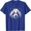 Panda Lover Theme Designs Panda Bear Face Graphic Art Design T-Shirt - Royal Blue