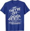 Horse Racing Design, Horses Race Lover Funny Horse Racing Design for Men Women Kid Horse Race Lover T-Shirt - Royal Blue