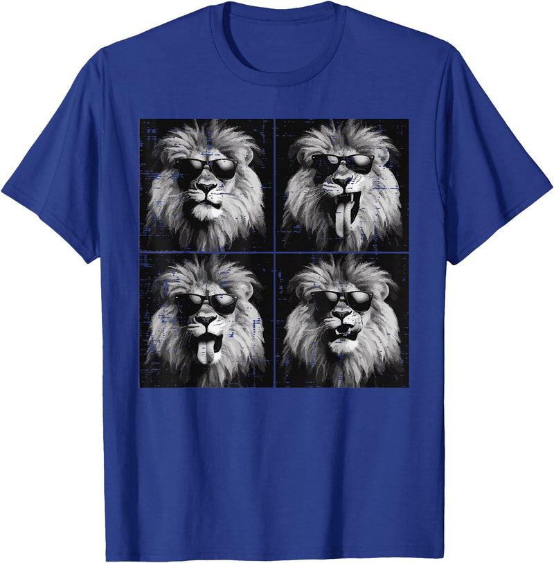 Lion Shirts For Men Women Kids Gifts Lion Selfie Funny Meme Women Kids Boys Girls Youth Teen Men T-Shirt - Royal Blue