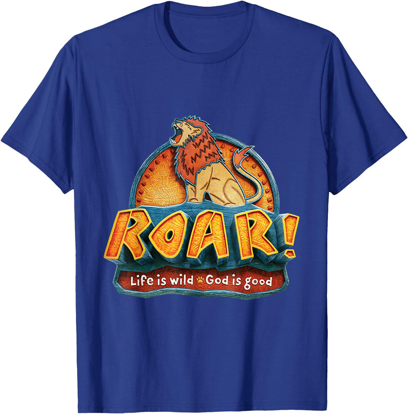 Show Your Lion inside You By Roaring Shirt Lion Roar Shirt Life Is Wild God Is Good Animals Roar Shirt T-Shirt - Royal Blue