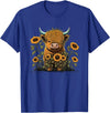 Scottish Highland Cow Cute Highland cattle Cow Funny Highland Cow T-Shirt - Royal Blue