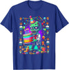 Zombie Holding Birthday Cake Halloween Birthday Horror Party T-Shirt - Royal Blue