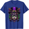 Mardi Gras Voodoo Doctor Clothing Women Mardi Gras Priestess Women New Orleans Witch Doctor Voodoo T-Shirt - Royal Blue