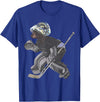 Behrbones Bear Hockey Goalie T-Shirt - Royal Blue