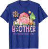 Farmer Pink Cow Birthday Girl Matching Brother of The Birthday Girl 1St Birthday Pink Cow Farm T-Shirt - Royal Blue