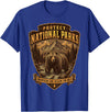 National Parks Conservation Co Protect National Parks Bear Vintage Arrowhead Badge Apparel T-Shirt - Royal Blue