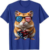 Hamster 4th Of July American Independence Day USA Patriotic T-Shirt - Royal Blue