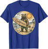 Retro Coastal Surf Bear Vintage Beach Apparel Vintage California Surf Bear Beach Retro Coastal Summer T-Shirt - Royal Blue