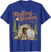 The Stone Was Rolled Away He Alive Retro Christian Easter T-Shirt in Royal Blue