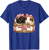 Cute Guinea Pig Mom Cavy Lover Apparel Co Guinea Pig Mom T-Shirt - Royal Blue