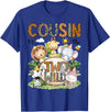 Safari Jungle Animals 2nd Birthday Boy Cousin of The Two Wild Safari Jungle 2nd Birthday Boy T-Shirt - Royal Blue