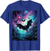 castle bat and halloween designs gothic bat spooky bats pattern moon night T-Shirt - Royal Blue