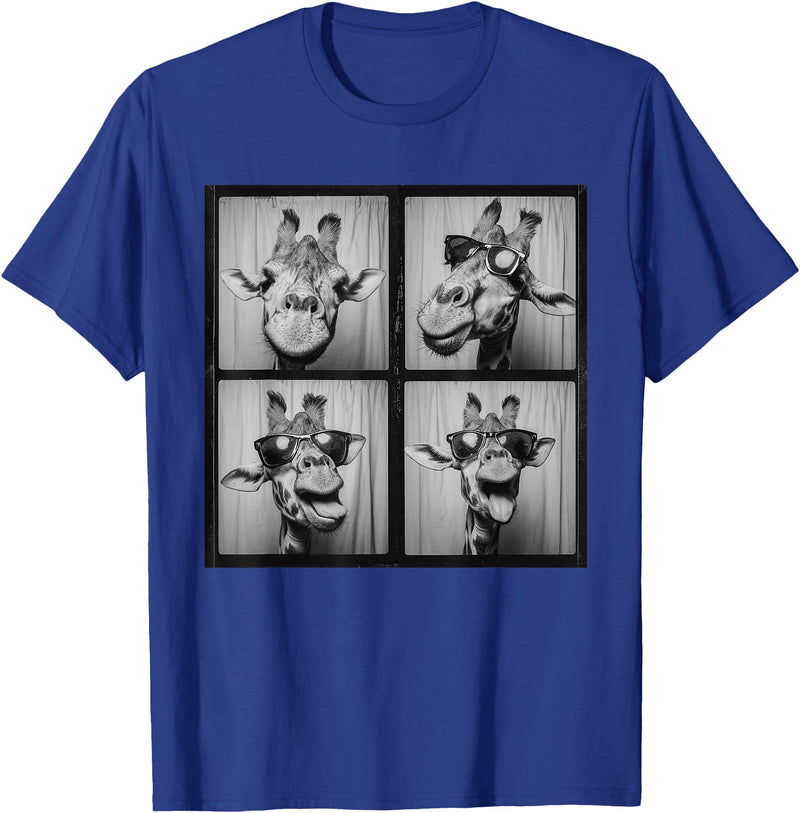 FunnyGiraffeCo. Funny Giraffe Sunglasses T-Shirt - Royal Blue