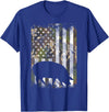 BoredKoalas Farming Farm Shirts Farmer Gifts Camo US Flag Pig Vintage Farm Animal Patriotic Farmer Gift T-Shirt - Royal Blue