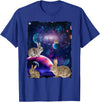 Rabbit Wildlife Animal Universe Galaxy Stars Bunny Rabbits T-Shirt in Royal Blue