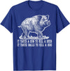 Hunting - Big Ray Designs Hunting Hog Pig Sus Deer Hunting It Takes Balls Funny T-Shirt - Royal Blue