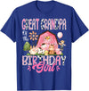 Pink Farm Cow Matching Tees Great Grandpa Of The Birthday Girl Pink Farm Cow Birthday T-Shirt - Royal Blue