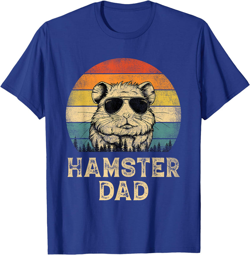 Vintage Hamster Dad Hamster Lovers Daddy Father's Day T-Shirt - Royal Blue