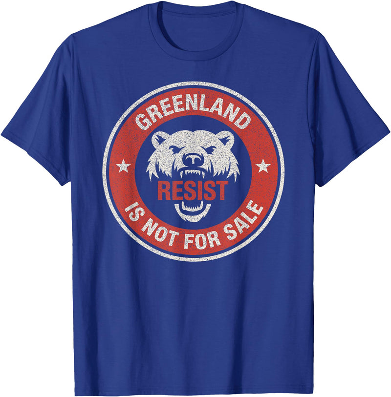 Greenland Not For Sale Greenland is Not for Sale Polar Bear Resist Graphic T-Shirt - Royal Blue