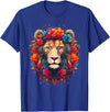 Cool Lions, Dia de Muertos Designs Lion colorful lions From Africa Day of the Dead T-Shirt - Royal Blue