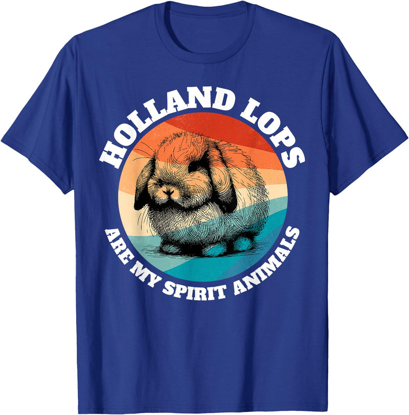 Spirit Animal Holland Lop Rabbit T-Shirt in Royal Blue