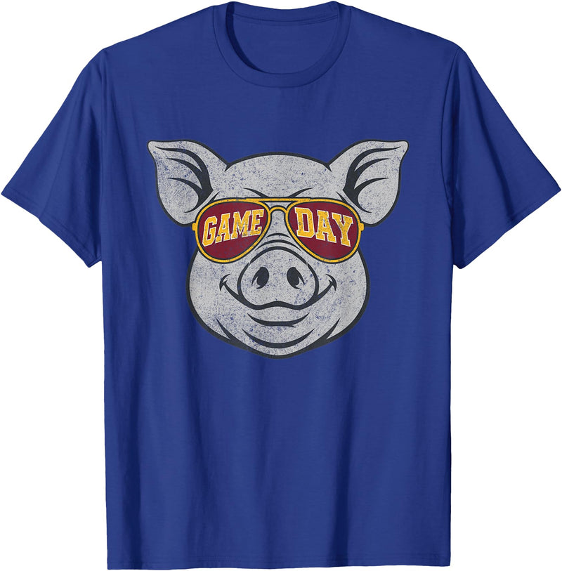 Game Day Pig Tee-TShirt Gifts Game Day Pig T-Shirt - Royal Blue