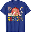 Funny Farm Cow Birthday Boy Matching Grandpa Farm Cow Birthday Boy Matching Family Party T-Shirt - Royal Blue