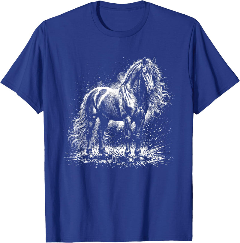 Horse Tee Horse T-Shirt - Straight - Royal Blue